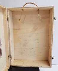Santini Vint d&rsquo; Italia Soave Gift Wooden Box EMPTY Display Piece Rope Handle
