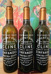 Cline Family Cellars 3 Empty Zinfandel Bottles 2020-2021