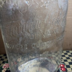 Vintage Fairview Wine Of Maine Pressed Glass Jug Embossed Grapes Leaves 64 Oz