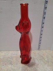 Moselland Riesling Tall Red Cat Wine Bottle