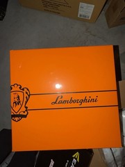Lamborghini Gold Wine Bottle Gift Box Set w/ 2 Glasses (Since 1968)