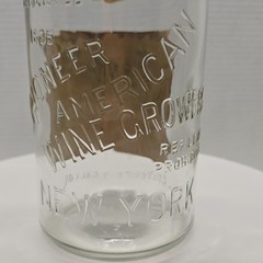 Vintage 1953 Garrett&rsquo;s American Port Wine Bottle 1/2 Gallon Embossed Grape Glass