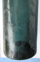 Vintage 1910s? Unmarked Blue Wine? Bottle Mold Blown Hand Applied Top