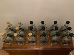 Lot of 3 Maple Syrup Bottles /Jugs w/ Loop Handles & Plastic Caps 12.5 oz/375mL