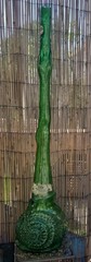 Vintage Italian SNAIL BOTTLE 3 liter Green Glass Wine 32” Tall Chanti Imports