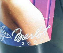 MARILYN MONROE EMPTY WINE BOTTLE MERLOT NAPA VALLEY 2004