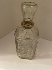 Monarch Wine Co. Clear Glass Decanter Bottle Manischewitz Brooklyn NY *EMPTY*