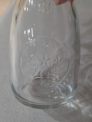 2 Bormioli Rocco Carafe Decanters 7.5&Prime; Tall 1 Quarto Litro Clear Glass Italy 8oz