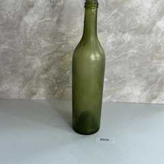 Antique Mid Century Green Wine Bottle with Inset Bottom 14&Prime;