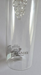 Grappa Alexander Aqva Di Vita Hand Blown Glass Grapes Empty Wine Bottle Italy