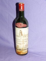 Chateau LATOUR 1957 Premier Grand Cru Empty Vintage Wine Bottle with cork