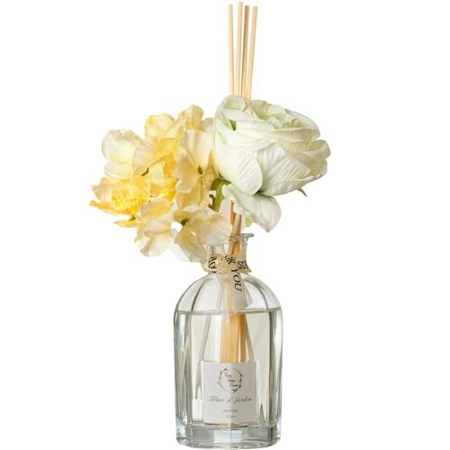 Reed Diffuser Set, Dried Flowers Diffuser 120Ml / 4.05 fl OZ Gift Box –