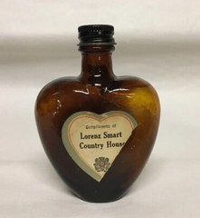 Vintage PAUL MASSON Rare Cream Sherry Liquor Bottle EMPTY MINI 2 oz HEART SHAPE