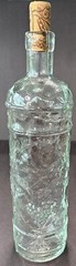 Lot of 5 Bottles Williams Sonoma Clear Pressed Glass Grapes Grapevines 9&Prime; & 12&Prime;