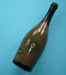 Pizzolato Moscato Dolce EMPTY Bottle Artful Plastic Sleeve Label Made in Italy
