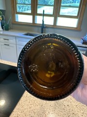 SALE! Vintage Honey Amber Empty Wine Bottle – Item#B81