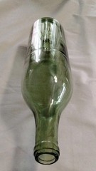 Green Glass Wine Bottle Quart Collectible Decorative Display Piece