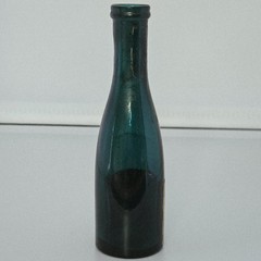 Antique Nonantum Champagne Cologne Teal Glass Bottle Reims Rare Single Serve