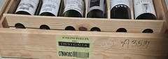 Bordeaux, Cabernet, And Red Blend Empty Wine Bottles In Wooden Case (6)