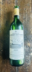 Chateau La Mission Haut Brion Wine Bottle Empty 1989 France Collectible 750 ML