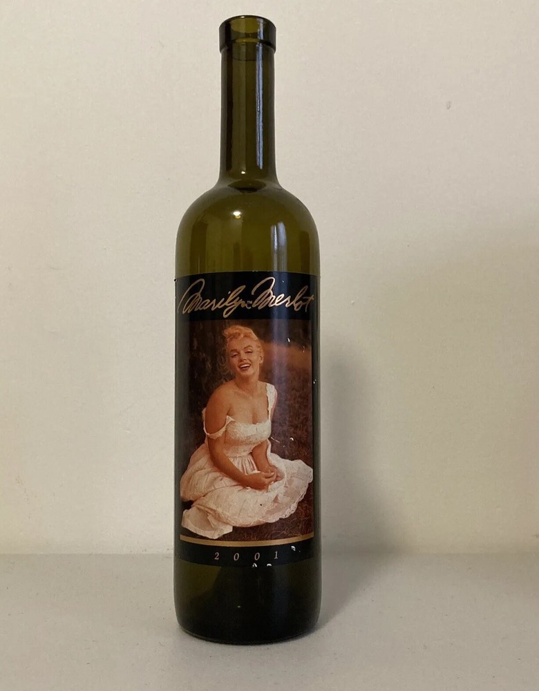 Marilyn Monroe Merlot Empty Wine Bottle Nappa Village 2001 Decor
