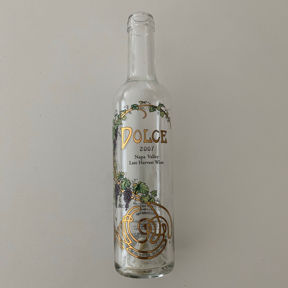 Dolce 2007 Napa Valley Late Harvest Wine 375ML half bottle Empty Bottle