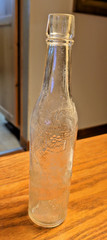 Garrett & Co Virginia Dare wine bottle New York Clear Glass 2/5 Pint Embossed