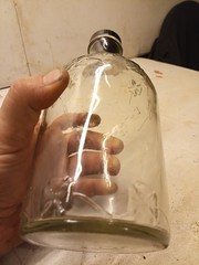 Vintage Quart 4 Leaf Clover Motif Wine Bottle Smokey Grey Tint