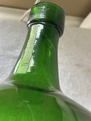 Demijohn Carboy Huge Green Glass Bottle 18”Tall 12” Wide 54