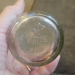 Vintage 11&Prime; Embossed Wine Bottle Clear 4/5 Quart Refilling W1242