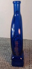 Blue Moon Riesling 500ml Blue Glass Collectible Wine Bottle Moon Face Design