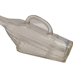 London Glass Wine Bottle Ship-Shaped Empty 11.5&Prime; Decorative Dinner Display