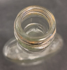 Vintage 2/5 Pint Wine Flask Bottle, Unmarked, 6.75&Prime; Clear, Screw Top