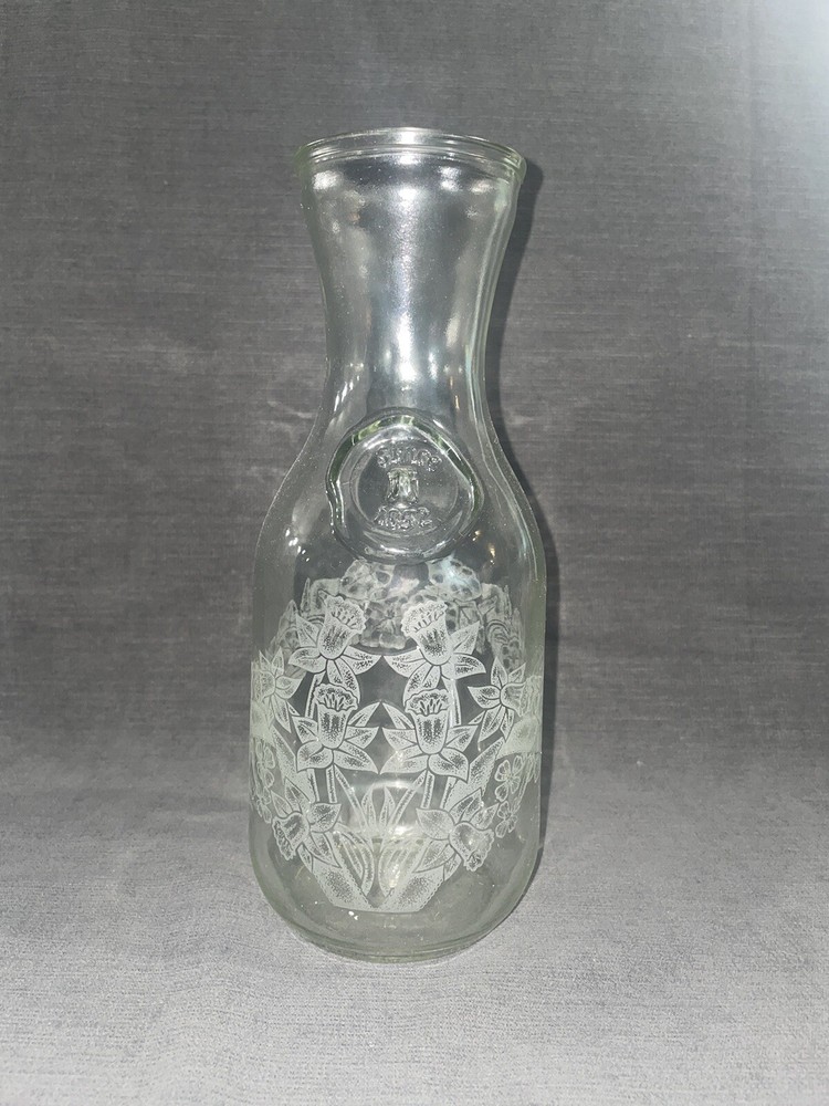 Vintage Paul Masson Norman Kosarin Wine Decanter Carafe Etched Glass 1990