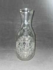 Vintage Paul Masson Norman Kosarin Wine Decanter Carafe Etched Glass 1990