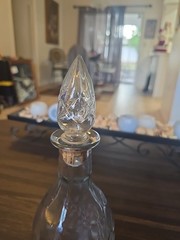 Vintage 1967 Diamond Cut Glass Decanter London Winery Limited Ontario Canada