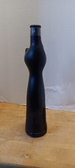 2012 Mosel Riesling Black Matte Cat Empty Wine Bottle 13 Inches Decor