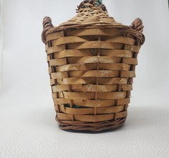 Vintage Wicker Wrapped Viresa Demijohn Large 13 Inch