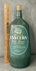 Vintage 1980 Lancers Vinho Branco White Wine Thick Green Bottle Portugal – EMPTY