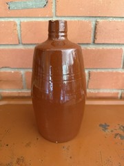 Vintage Lancers Ceramic Wine Bottle (Red/Brown) 9&Prime;H
