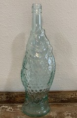 Vtg Empty Italian Fish Shaped Wine Bottle 13&Prime; Pescevino Glass Beach Nautical