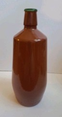 JM Da Fonseca Azeitao Portugal LANCERS Rust Brown Painted Glass 9&Prime; Wine Bottle