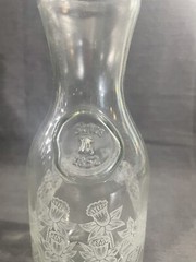 Vintage Paul Masson Norman Kosarin Wine Decanter Carafe Etched Glass 1990