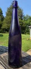 Antique Garrett&rsquo;s Virginia Dare Norfolk VA Irradiated Purple Wine Bottle 12.75&Prime;
