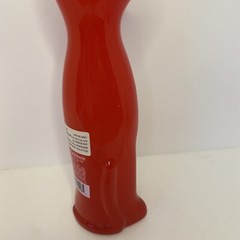 2017 HAPPY CAT FIGURAL RIESLING WINE BOTTLE RED KITTY KITTEN VASE EMPTY 13&Prime;