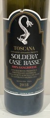 SOLDERA CASE BASSE 100% SANGIOVESE 2018 EMPTY RED WINE BOTTLE MONTALCINO ITALY