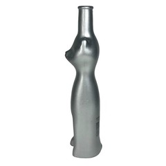 SILVER HAPPY CAT Glass Wine Bottle Rheinhessen Riesling 2015 (Empty) 13&Prime;