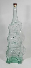 Vintage Green Glass Elephant Bottle Italy