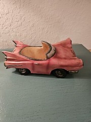 Vintage & Rare Pink Cadillac Wine Bottle Holder-Excellent