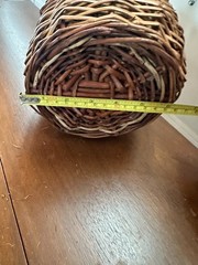 Vintage VILELLA Spain Amber Glass Wicker Wrapped Demijohn Wine Jug Rustic Decor